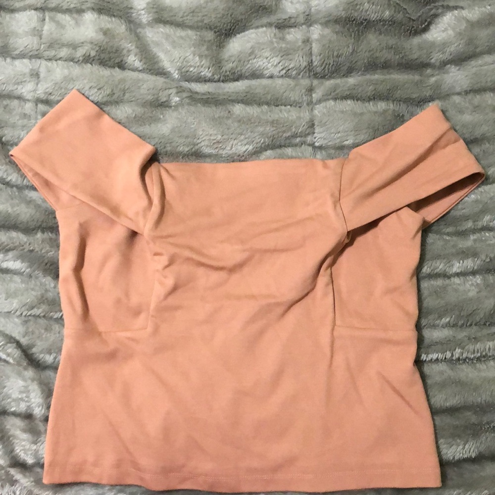 Anthropologie Off The Shoulder Top in Blush!